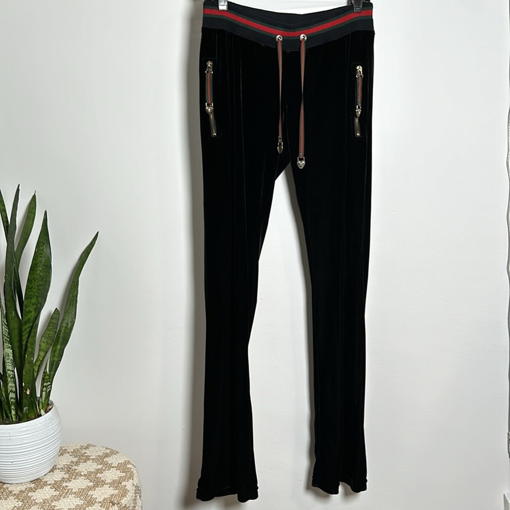 Gucci Vintage Y2K Velour Tracksuit Flare Jogger Pants - Picture 6 of 16